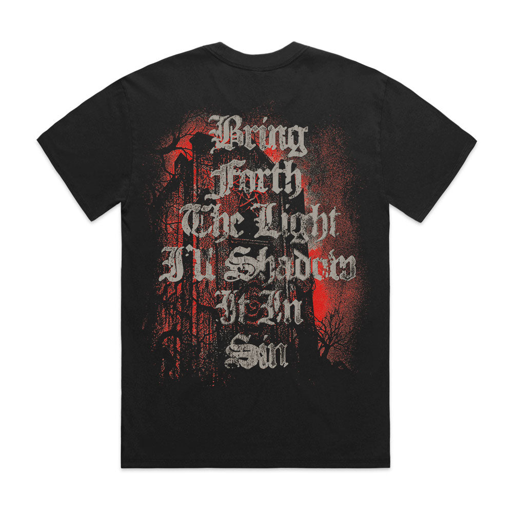 Shadowed Sin Faded Black T-Shirt