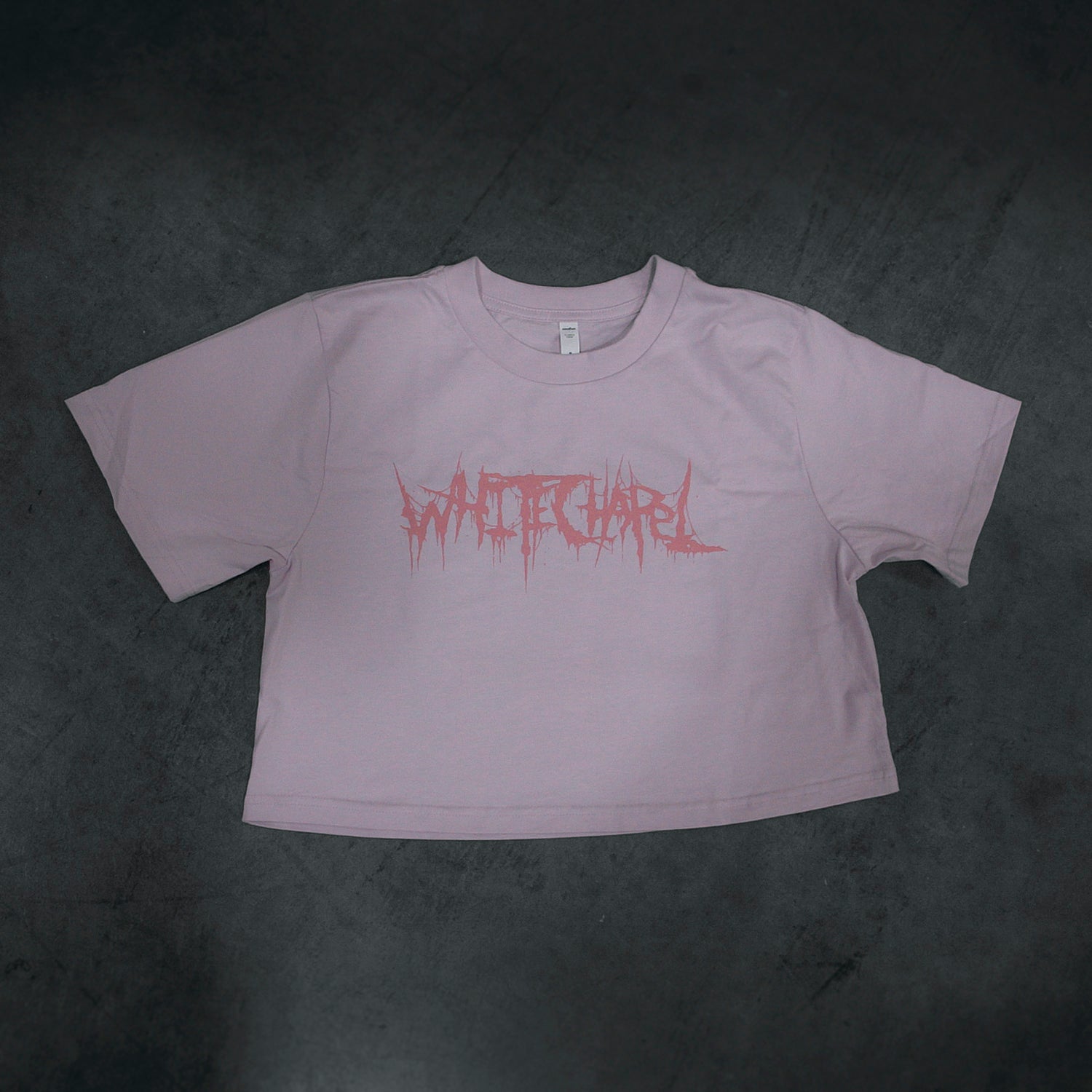 A light purple Whitechapel ASColour cropped girl's t-shirt featuring 