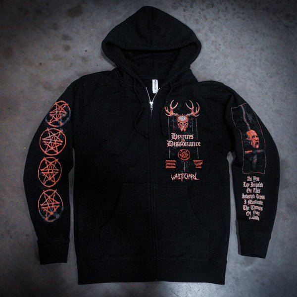 Inverted Cross Black Zip-Up