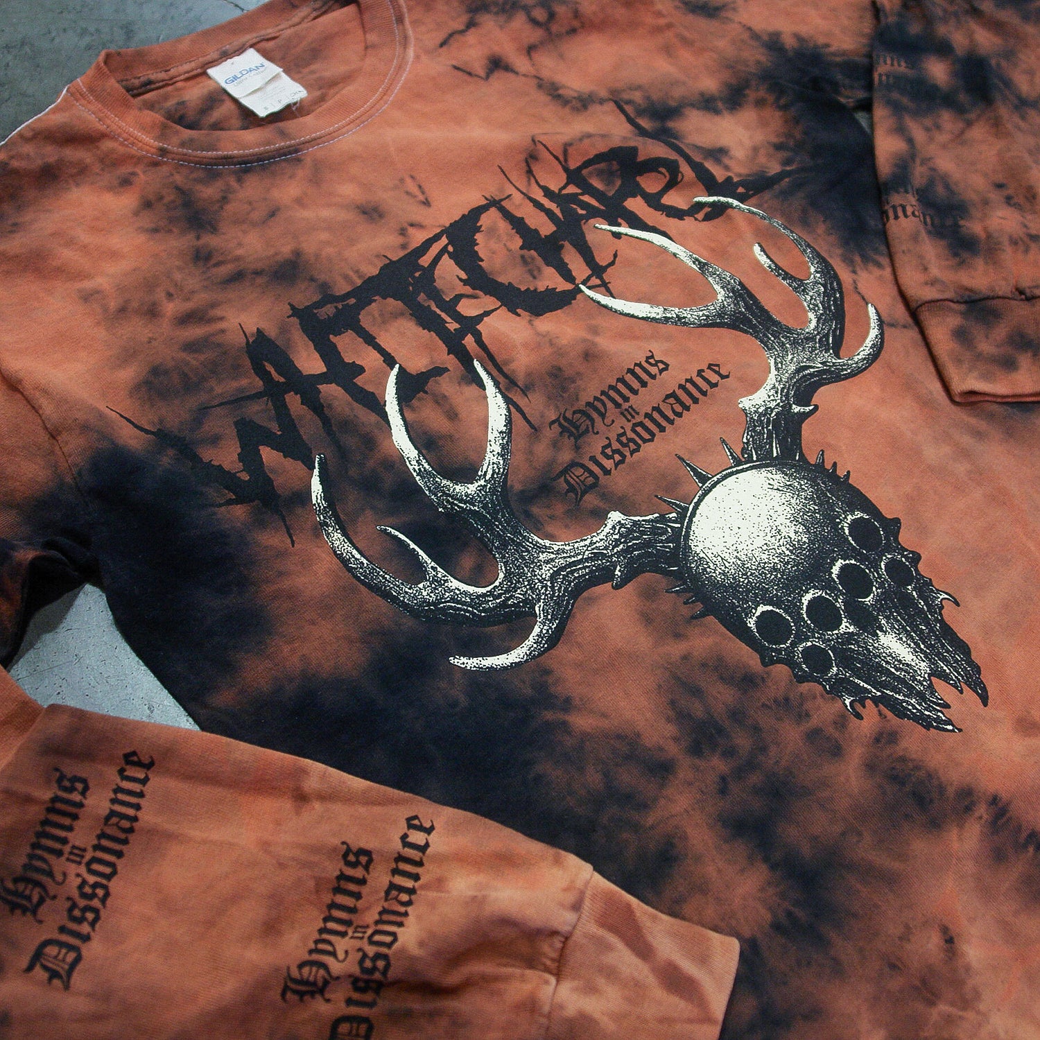 whitechapel Dissonance Bleach Dye Long Sleeve close up